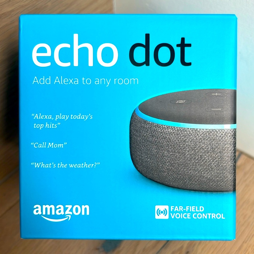 Amazon Echo Dot- 3rd Generation- Black (Heather Gray)